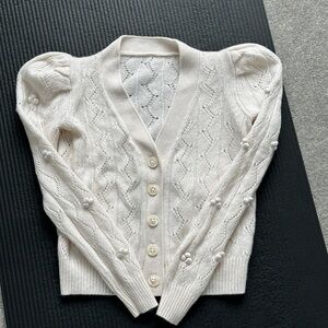 100% cashmere creme cardigan